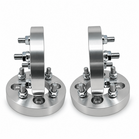 4x 4x4.5 Wheel Spacers | 1.5" Inch (38mm) | 12x1.5 Studs & Lug Nuts | 71mm Center Bore | Forged 6061 T-6 Aerospace Grade Hard Anodized Aluminum - SET Group USA
