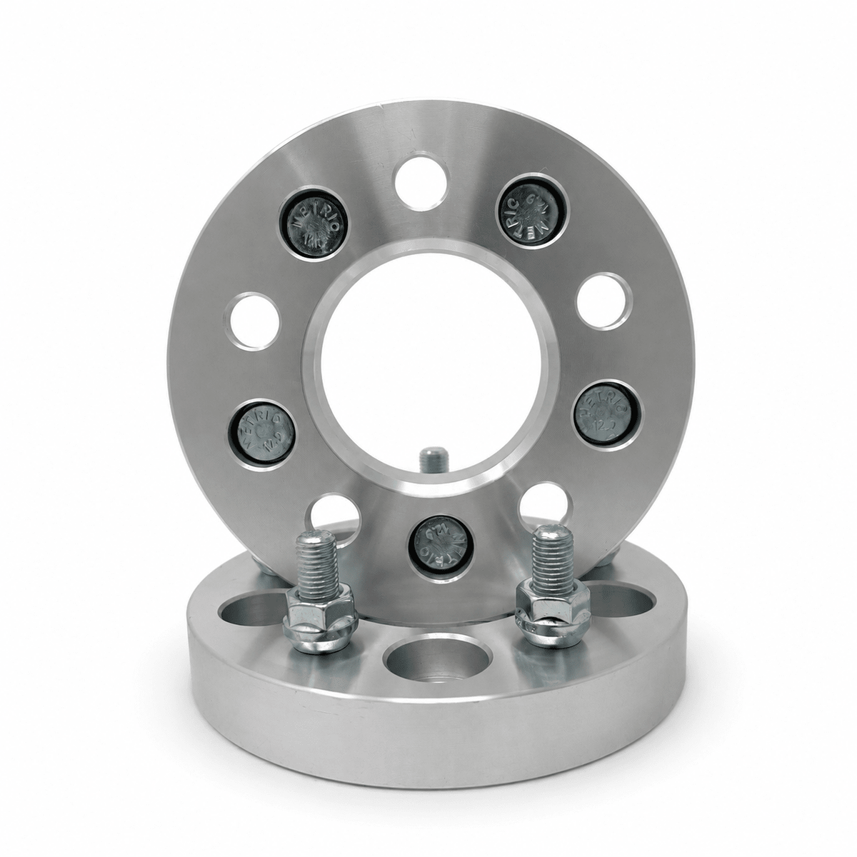 2x 5x4.75 to 5x5 Wheel Adapters | 1.25" Inch Thick (32mm) | Universal Fit 5x4.75 Or 5x120.7 Vehicles | 1/2-20 Studs & Lug Nuts | 74mm Center Bore | Forged 6061 T-6 Aerospace Grade Hard Anodized Aluminum - SET Group USA