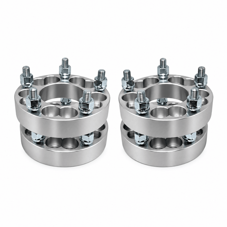 4x 5x4.5 Or 5x4.75 to 5x100 Wheel Adapters | 1.25" Inch Thick (32mm) | 12x1.5 Studs & Lug Nuts | 74mm Center Bore | Forged 6061 T-6 Aerospace Grade Hard Anodized Aluminum - SET Group USA