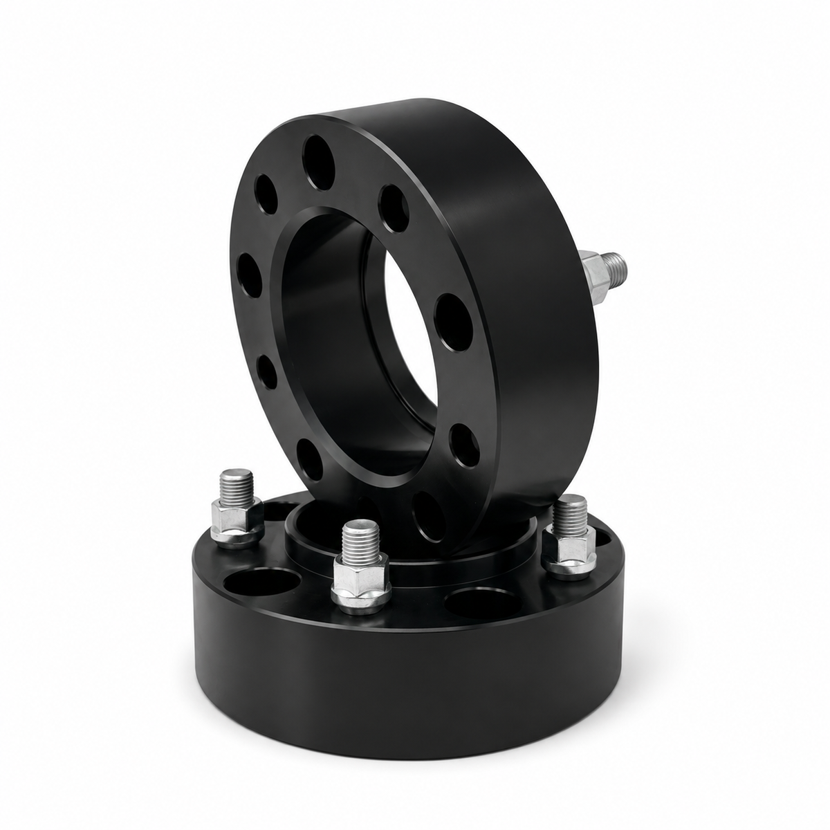 2x 5x150 Toyota Tundra Sequoia Land Cruiser 2007-2021 Hub Centric Wheel Spacers | 2" Inch (50mm) | 14x1.5 Studs & Lug Nuts | 110mm Center Bore & Wheel Centering Lip | Forged 6061 T-6 Aerospace Grade Hard Anodized Aluminum