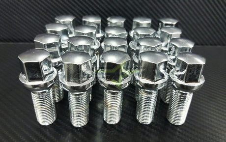 20 PORSCHE 911 996 997 986 987 BOXSTER CHROME STEEL LUG NUTS BOLTS - Set Group USA - 1