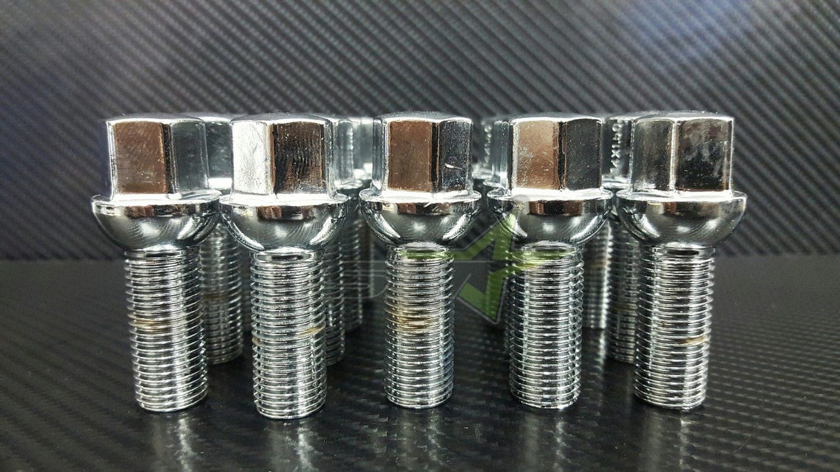20 PORSCHE 911 996 997 986 987 BOXSTER CHROME STEEL LUG NUTS BOLTS - Set Group USA - 2