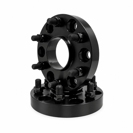 4x 6x4.5 Hub Centric Wheel Spacers | 1.25" Inch (32mm) | 12x1.25 Studs & Lug Nuts | 66.1mm Center Bore & Wheel Centering Lip | Forged 6061 T-6 Aerospace Grade Hard Anodized Aluminum - SET Group USA