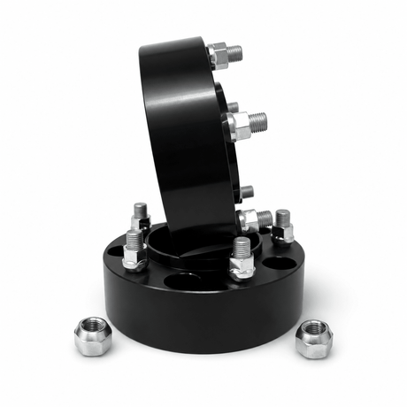 2x 5x150 Hub Centric Wheel Spacers | 2" Inch (50mm) | 14x1.5 Studs & Lug Nuts | 110mm Center Bore & Wheel Centering Lip | Forged 6061 T-6 Aerospace Grade Hard Anodized Aluminum - SET Group USA