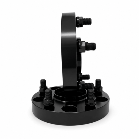 4x 5x100 to 5x4.5 Hub Centric Wheel Adapters | 1.5" Inch Thick (38mm) | 12x1.25 Studs & Lug Nuts | 56.1mm Center Bore & Wheel Centering Lip | Forged 6061 T-6 Aerospace Grade Hard Anodized Aluminum - SET Group USA