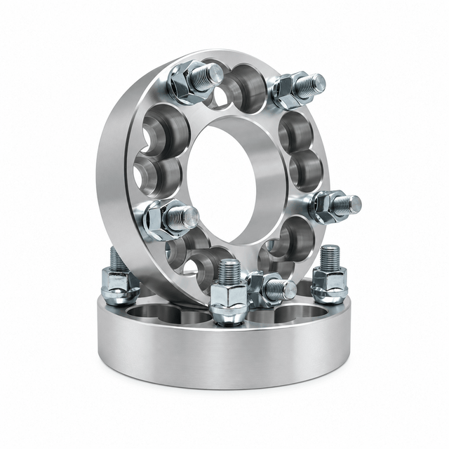4x 5x4.5 Or 5x4.75 to 5x5.5 Wheel Adapters | 1.25" Inch Thick (32mm) | Dual Drilled Universal Fit 5x4.5 Or 5x4.75 Vehicles | 12x1.5 Studs & Lug Nuts | 74mm Center Bore | Forged 6061 T-6 Aerospace Grade Hard Anodized Aluminum - SET Group USA