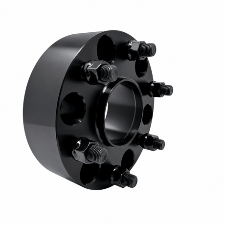 2x 6x135 to 6x5.5 Ford To Chevy or Toyota Truck Hub Centric Wheel Adapters | 2" Inch Thick (50mm) | 14x1.5 Studs & Lug Nuts | 87mm Center Bore & 78.1mm Wheel Centering Lip | Forged 6061 T-6 Aerospace Grade Hard Anodized Aluminum - SET Group USA