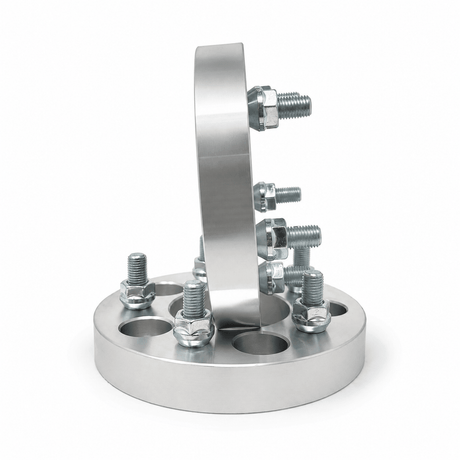 4x 5x4.75 Wheel Spacers | 1.25" Inch (32mm) | 12x1.5 Studs & Lug Nuts | 74mm Center Bore | Forged 6061 T-6 Aerospace Grade Hard Anodized Aluminum - SET Group USA