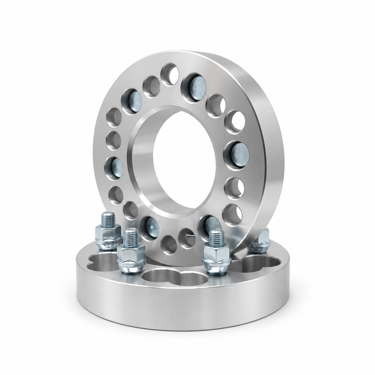 2x 6x135 Or 6x5.5 to 6x135 Wheel Adapters | 1.25" Inch Thick (32mm) | 14x1.5 Studs & Lug Nuts | 108mm Center Bore | Forged 6061 T-6 Aerospace Grade Hard Anodized Aluminum