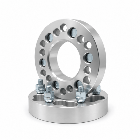 4x 6x5.5 Or 6x5 to 6x5.5 Wheel Adapters | 1.25" Inch Thick (32mm) | 12x1.5 Studs & Lug Nuts | 87.1mm Center Bore | Forged 6061 T-6 Aerospace Grade Hard Anodized Aluminum - SET Group USA