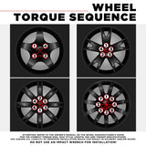 20 Black Mustang Lug Nuts | 1/2"-20 | Closed End Bulge Acorn | 5X4.5 | 5X114.3