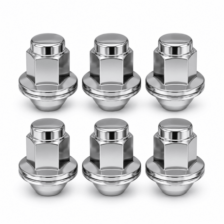 14x1.5 OEM Toyota / Lexus Style Mag Lug Nuts For Tacoma, Tundra, Land Cruiser, Sequoia, LX, GX Chrome Wheel Lugs With Attached Washer 14mm x 1.5 - SET Group USA