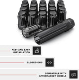 24 Black Spline Lug Nuts +2 Keys | 12X1.5 | Fits Toyota Fj Tacoma Tundra 4Runner
