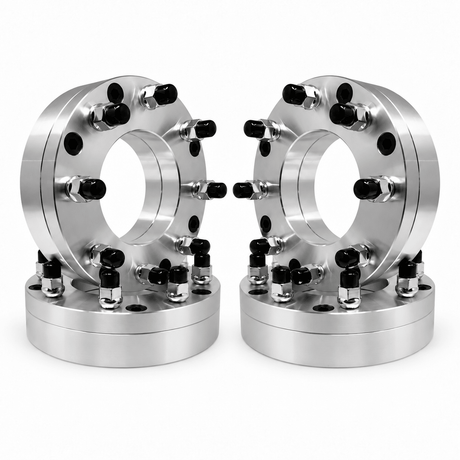 6x5.5 to 8x6.5 use 8 lug wheels on 6 lug trucks 2 inches thick solid forged billet aluminum use 8 lug rims on chevy trucks, gmc trucks, toyota trucks, nissan trucks, any 6 lug 5.5 truck can use 8x6.5 rims