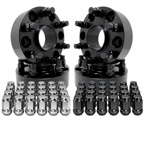 6x135 Wheel Spacers Hub Centric for Ford F-150 Raptor Expedition, Lincoln Navigator 2015-2027, 1" - 2", 87.1mm Bore, 14x1.5 Studs + 20x Free Black Or Chrome Oem Style Lug Nuts - SET Group USA