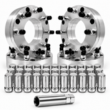 Chevy GMC 6x5.5 To 8x6.5 Wheel Adapters 2 Inch +32 Free Spline Lugs 14x1.5 Studs 108mm Bore For All Hub Clearance Silverado, Sierra, Tahoe, Yukon, Suburban, Escalade, Colorado, Canyon, Avalanche, Yukon XL, Blazer, Astro, Safari, K1500, K2500