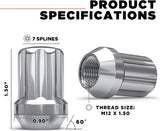20 Spline Lug Nuts 14X1.5 | Chevy Camaro | Cadillac Cts | Cts-V | 5X115 Lugs