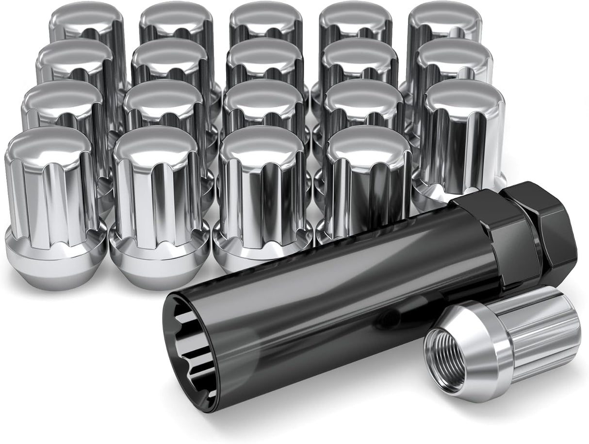 20 Spline Lug Nuts 14X1.5 | Mopar Dodge Challenger | Charger | Magnum 5X115 Lugs