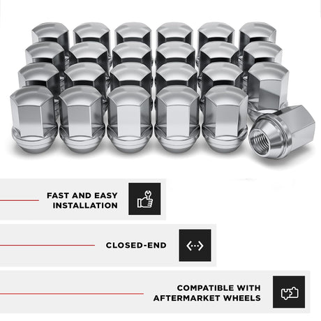 5x Dodge Oem Lug Nuts | 9/16 | Ram 1500, Durango, Dakota, Raider, Factory Lugs | - SET Group USA