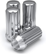 32 Chrome Spline Lug Nuts + 2 Keys | 9/16 | Chevy, Gmc, Ram, Ford | 2" Inch Tall