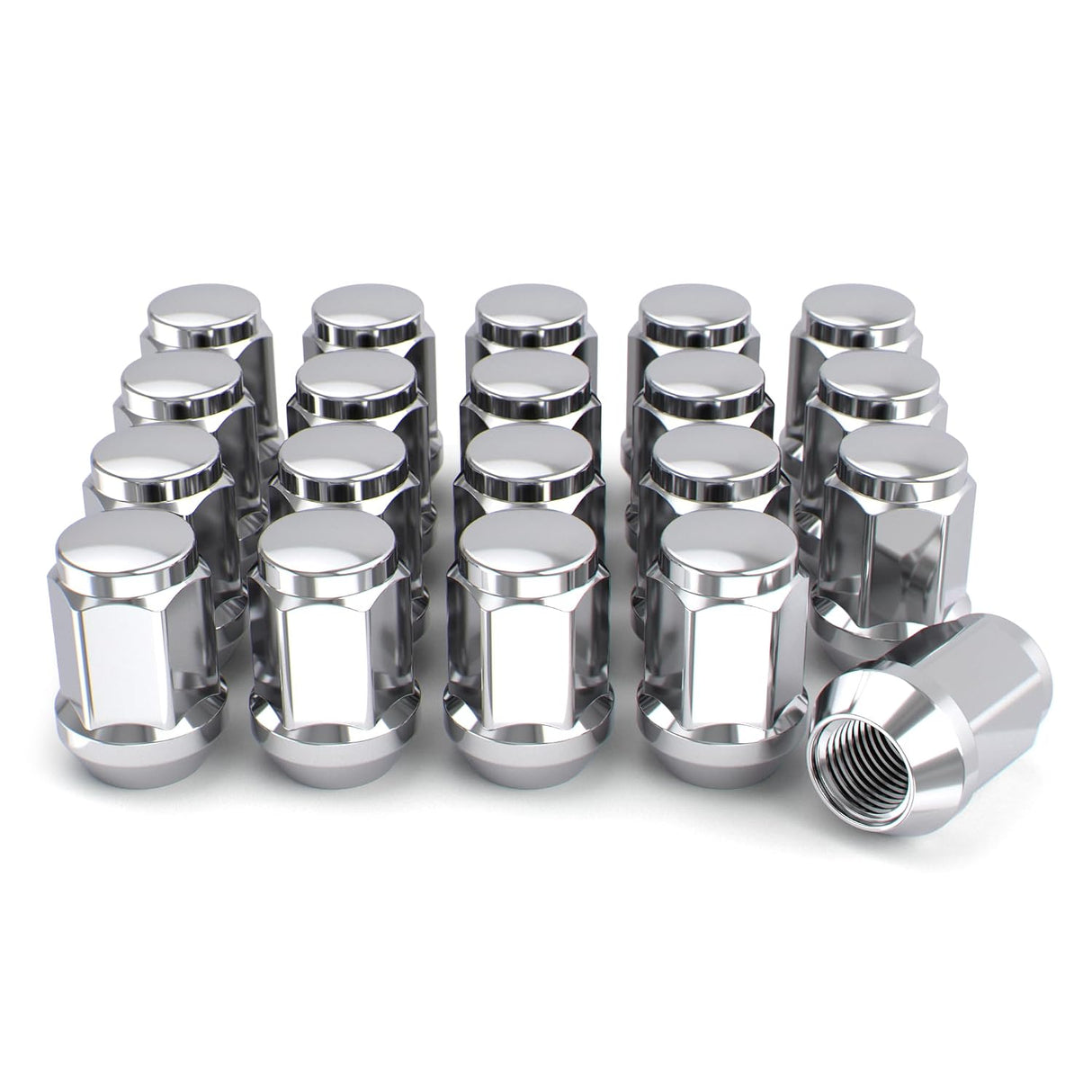 20 Mustang Lug Nuts | Bulge Acorn Lugs | 1/2"-20 | Closed End | 5X4.5 | 5X114.3