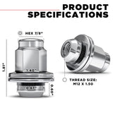 24x 14x1.5 OEM Toyota / Lexus Style Mag Lug Nuts For Tacoma, Tundra, Land Cruiser, Sequoia, LX, GX Black Or Chrome Wheel Lugs With Attached Washer 14mm x 1.5