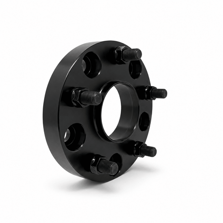 4x 5x4.75 Hub Centric Wheel Spacers | 1" Inch (25mm) | 12x1.5 Studs & Lug Nuts | 70.3mm Center Bore & Wheel Centering Lip | Forged 6061 T-6 Aerospace Grade Hard Anodized Aluminum - SET Group USA
