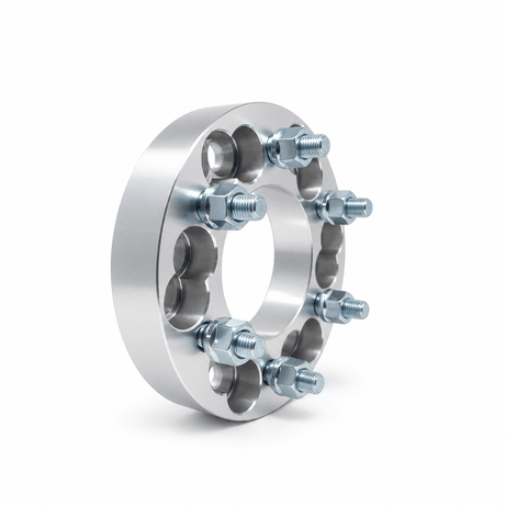 4x 6x5.5 Or 6x5 to 6x5.5 Wheel Adapters | 1.25" Inch Thick (32mm) | 12x1.5 Studs & Lug Nuts | 87.1mm Center Bore | Forged 6061 T-6 Aerospace Grade Hard Anodized Aluminum - SET Group USA