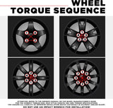 20 Black Spline Lug Nuts | 14X1.5 | Dodge Challenger Charger Magnum | 2012 + Ram