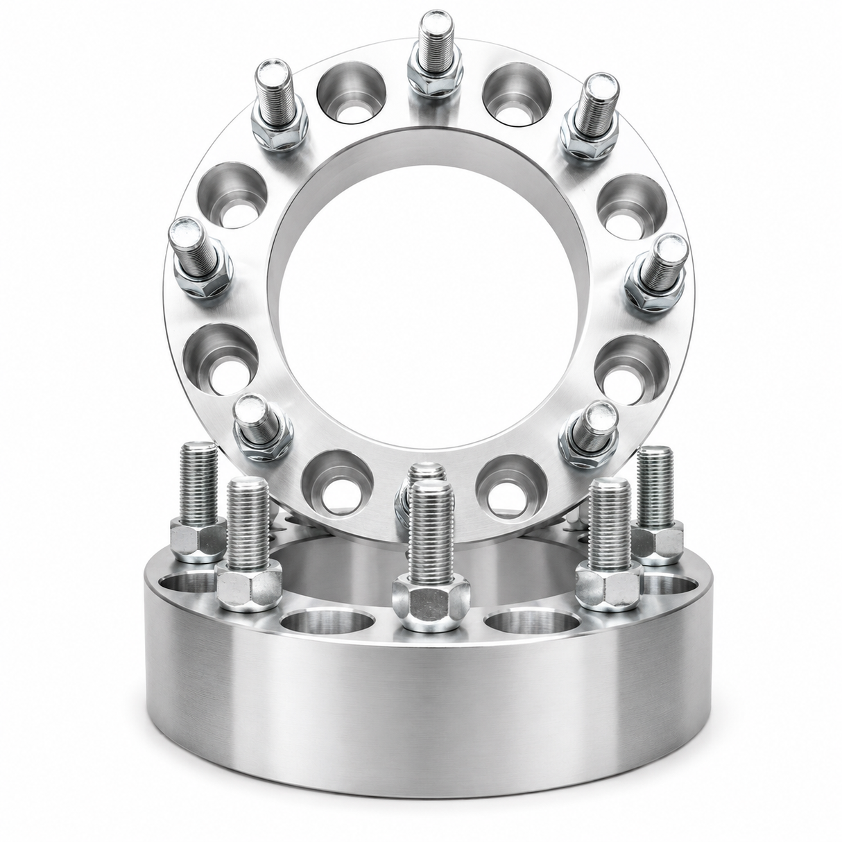 2 PC 8X6.5 To 8X180 Wheel Adapters | Fits Most 8 Lug Chevy & GMC | 2" Inch Thick 50mm 14X1.5 Studs USA LIFETIME WARRANTY!