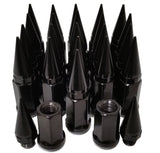 20 SPIKED EXTENDED LUG NUTS 1/2-20 SPIKE LUG NUTS (BLACK OR SILVER) - Set Group USA - 3