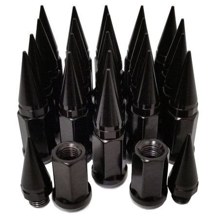 20 SPIKED EXTENDED LUG NUTS 1/2-20 SPIKE LUG NUTS (BLACK OR SILVER) - Set Group USA - 3