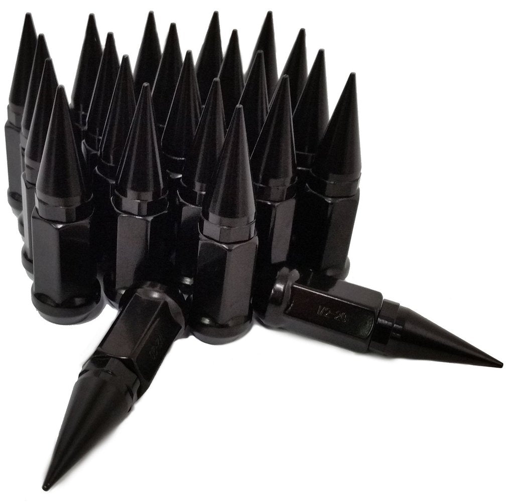 32 BLACK SPIKED EXTENDED LUG NUTS 14x1.5 OFFROAD SPIKE LUG NUTS