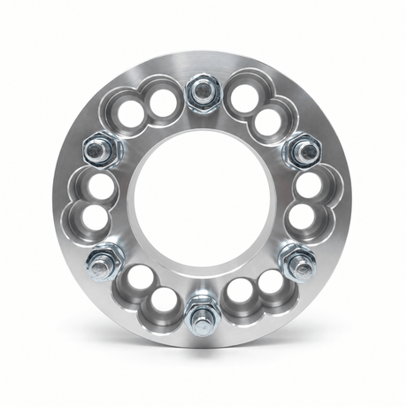 4x 6x5.5 Or 6x5 to 6x5.5 Wheel Adapters | 1.25" Inch Thick (32mm) | 12x1.5 Studs & Lug Nuts | 87.1mm Center Bore | Forged 6061 T-6 Aerospace Grade Hard Anodized Aluminum - SET Group USA