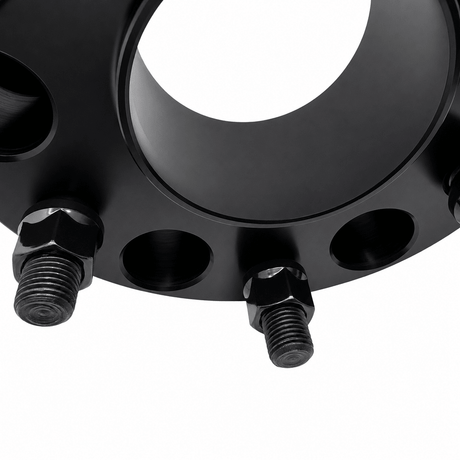 2x 6x135 to 6x5.5 Ford To Chevy or Toyota Truck Hub Centric Wheel Adapters | 2" Inch Thick (50mm) | 14x1.5 Studs & Lug Nuts | 87mm Center Bore & 78.1mm Wheel Centering Lip | Forged 6061 T-6 Aerospace Grade Hard Anodized Aluminum - SET Group USA