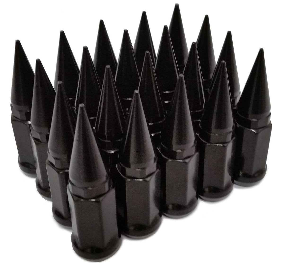 20 SPIKED EXTENDED LUG NUTS 12x1.5 SPIKE LUG NUTS (BLACK OR SILVER) - Set Group USA - 5
