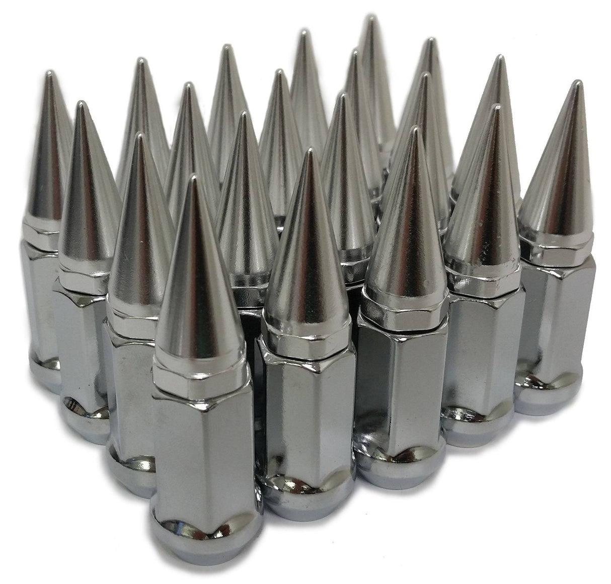 20 SPIKED EXTENDED LUG NUTS 1/2-20 SPIKE LUG NUTS (BLACK OR SILVER) - Set Group USA - 2