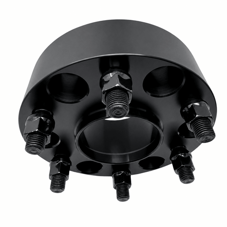 2x 6x135 to 6x5.5 Ford To Chevy or Toyota Truck Hub Centric Wheel Adapters | 2" Inch Thick (50mm) | 14x1.5 Studs & Lug Nuts | 87mm Center Bore & 78.1mm Wheel Centering Lip | Forged 6061 T-6 Aerospace Grade Hard Anodized Aluminum - SET Group USA