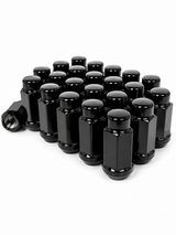 24 Black Truck Lug Nuts | 14X2.0 | Ford Navigator, F-150, Expedition 1.88'' Tall