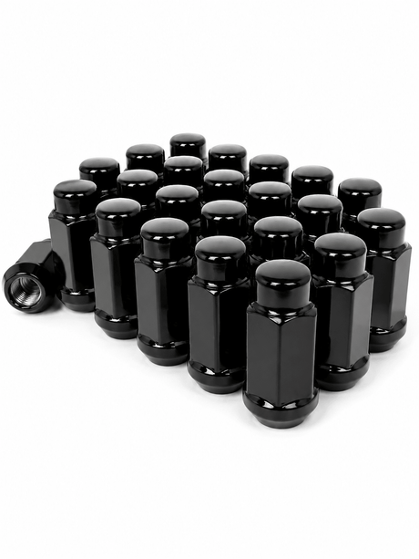 24x Black Truck Lug Nuts | 14X2.0 | Ford F-150. Navigator, Expedition 1.88'' Tall - SET Group USA