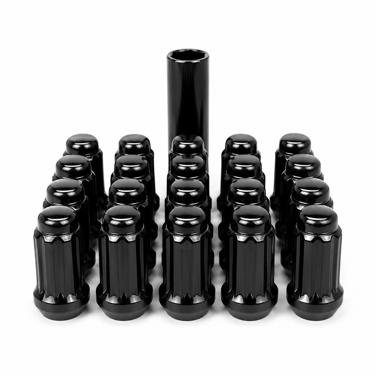 32 Pc Dodge Ram 6 Spline Gorilla Lug Nuts 2500 3500 14x1.5 Black Tru