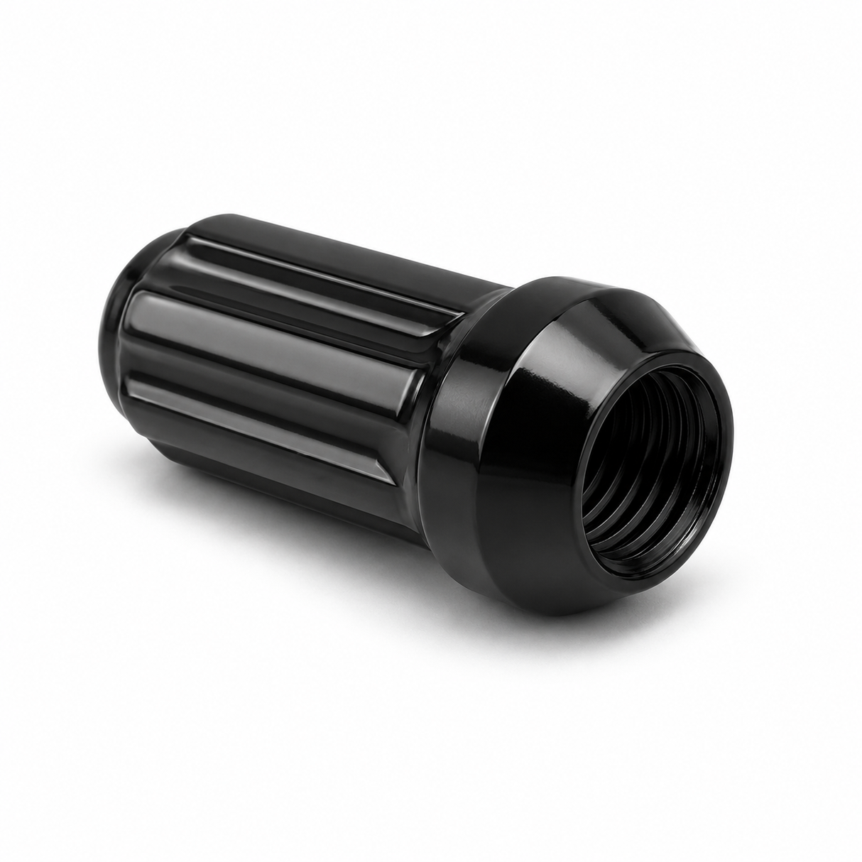 20 Black Spline Lug Nuts + Key | 9/16 | Dodge | Chrysler | Mitsubishi | 2" Tall