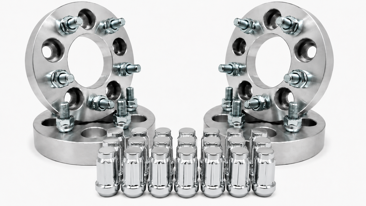 5X100 To 5X114.3 Conversion Kit Fr-S Brz Wrx 25mm | +20 Open End Spline Lug Nuts
