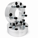 2 Wheel Adapters 6X5.5 To 5X5 | Use 5 Lug Wheels On 6 Lug Car | 2" Inch Thick 14x1.5 Studs & Lugs