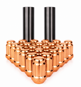 23 Orange Jeep Lug Nuts 6 Spline Tuner | 1/2"-20 | Closed End |+2 Keys 5X5 5X4.5