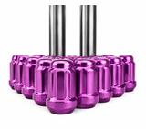 24 Purple Dodge Durango, Dakota Lug Nuts | 6 Spline Tuner | 1/2"-20 | Closed End