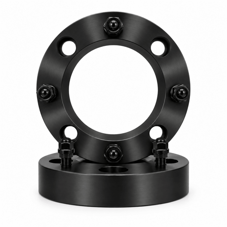 4x 4x156 Wheel Spacers | 2" Inch (50mm) | 3/8-24 Studs & Lug Nuts | 110mm Center Bore | Forged 6061 T-6 Aerospace Grade Hard Anodized Aluminum - SET Group USA
