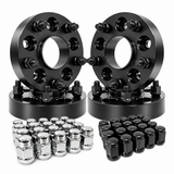 4x Hub Centric Wheel Spacers 5x5 (5x127) Jeep Wrangler JL 2018+, Gladiator JT, Grand Cherokee WK2/WL 2011+ Trackhawk, 1"-3", M14x1.5 Studs, 71.5mm Bore, Forged 6061-T6 Aluminum, Plus 20x Free Closed-End Black or Chrome Bulge Acorn Lug Nuts