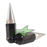 20 BLACK CHROME SPIKED EXTENDED LUG NUTS 1/2-20 SPIKE LUG NUTS - Set Group USA - 2