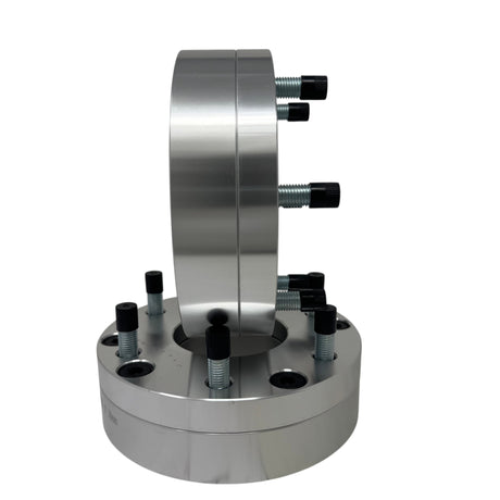 4x 5x5 to 6x5.5 Wheel Adapters | 2" Inch Thick (50mm) | 12x1.5 Studs & Lug Nuts | 78.1mm Center Bore | Forged 6061 T-6 Aerospace Grade Hard Anodized Aluminum - SET Group USA